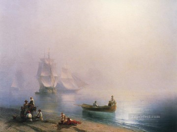 Mañana en la bahía de Nápoles 1873 Romántico ruso Ivan Aivazovsky Pinturas al óleo